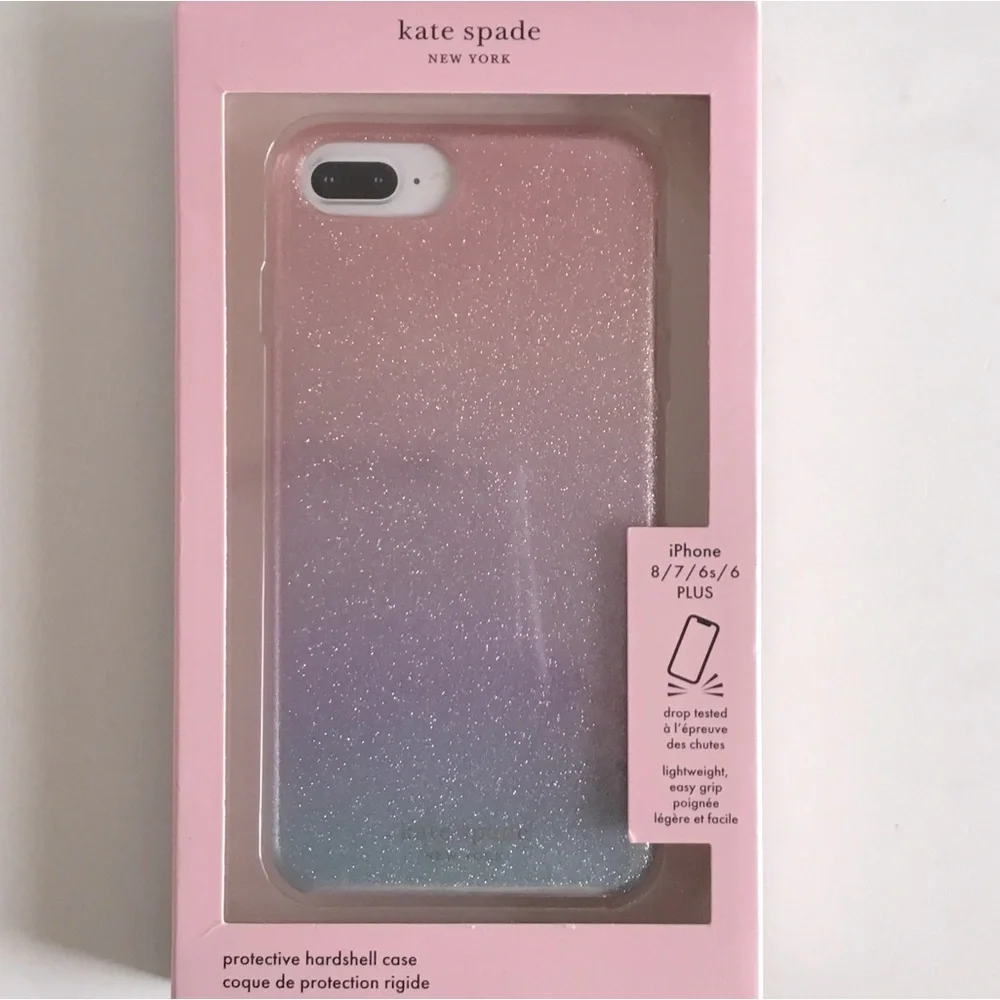 Kate Spade Pastel Glitter Multicolor iPhone Case for 8/7/6s/6 Plus Size